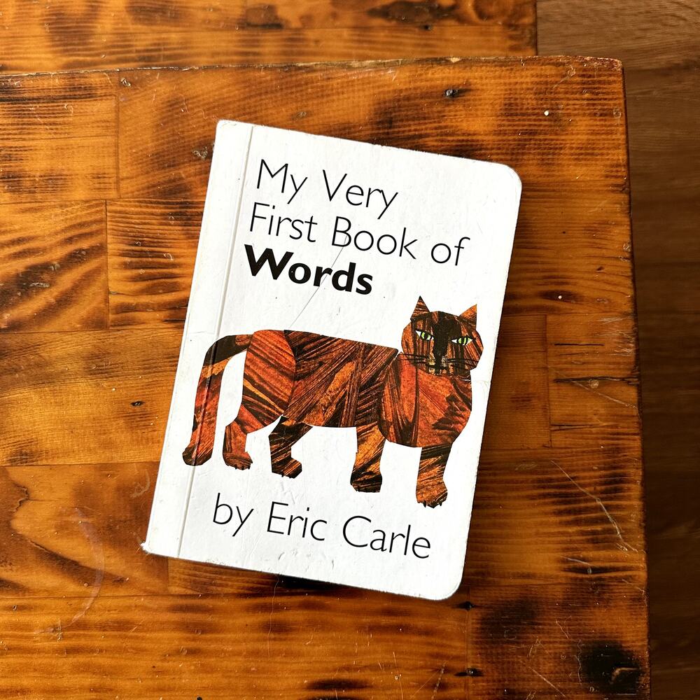 Vintage 1974 Eric Carle My Very First Book Of Words Board Book